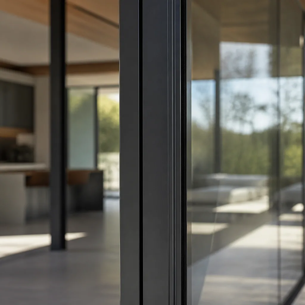 Modern sliding glass door installation and replacement in a luxury home