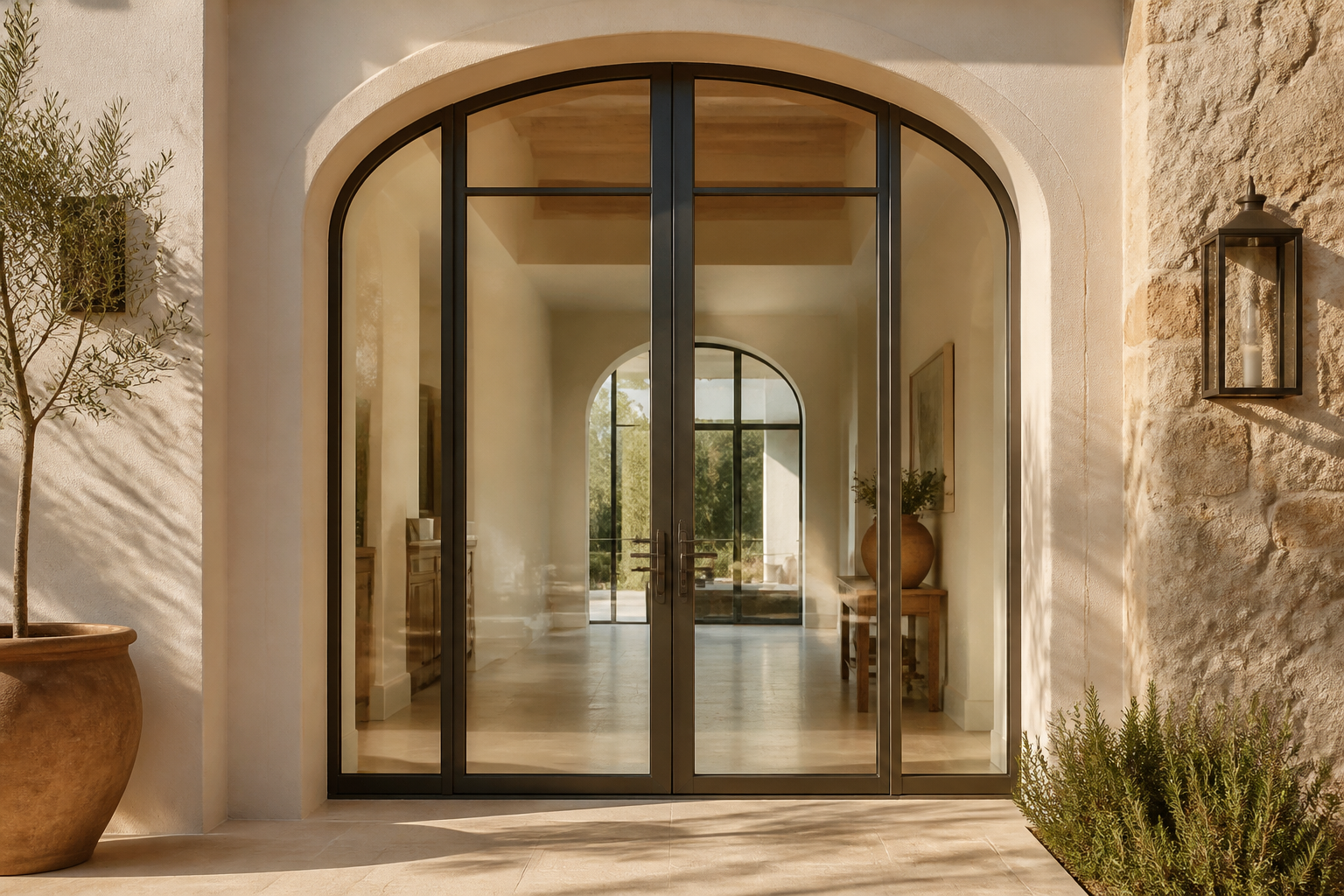 VLX 100 Arched / Custom Door in Woodland Hills, CA | Juniper Windows Woodland Hills - detail 3