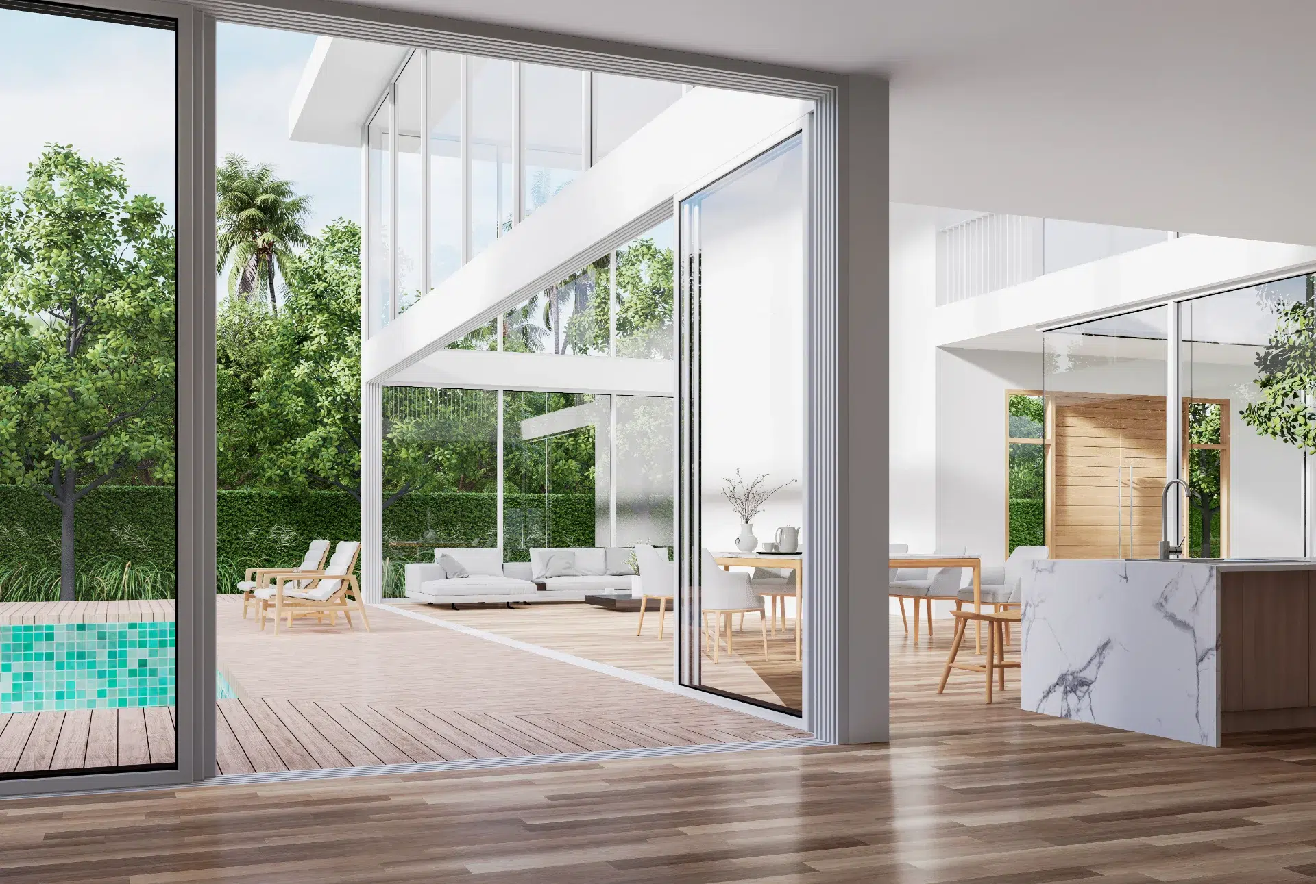 VLX 138 Panoramic Sliding Door in Woodland Hills, CA | Juniper Windows Woodland Hills - detail 1